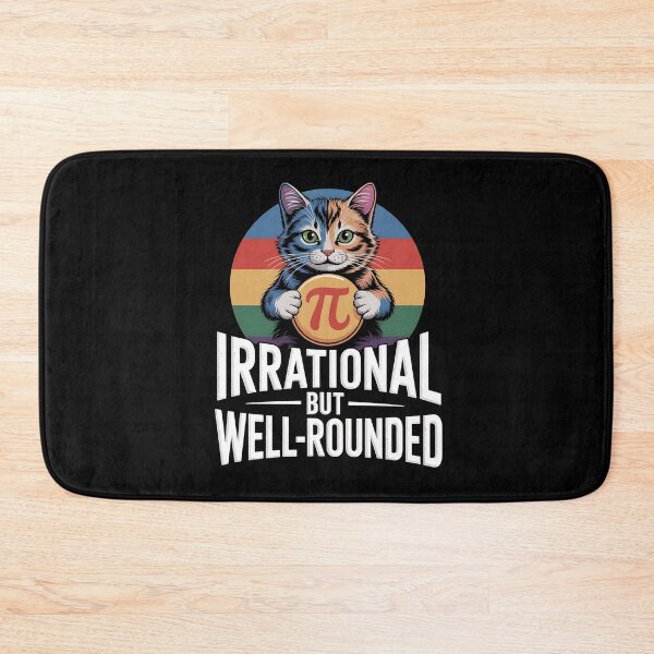 Item preview, Retro Irrational But Well Rounded Cat Pi Day Math Lovers designed and sold by BakeryDozen.