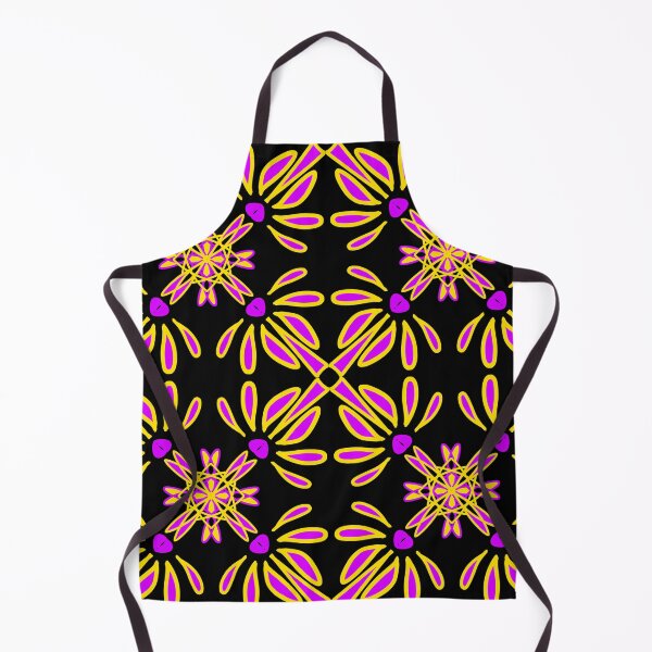 Aperçu de l'œuvre Motif géométrique Radiant Blossom - noir créée et vendue par VVisionary11.