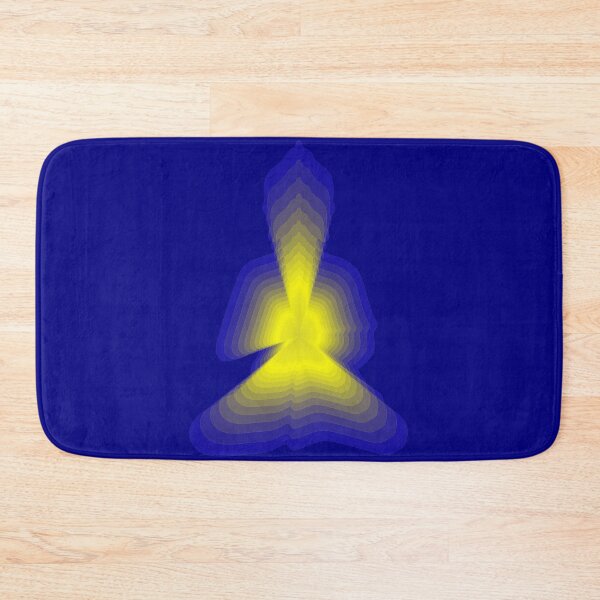 Item preview, budda, light energy, silhouette in yoga pose with a modern graphic echo effect minimalist spiritual design designed and sold by rikyfreestyle.