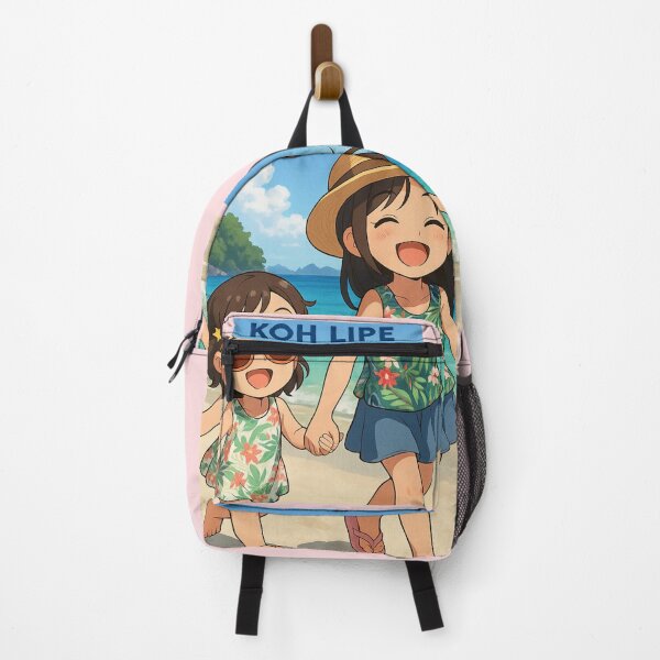 Item preview, Koh Lipe Thailand | Cute Anime Sisters on Tropical Beach designed and sold by konthai.familyart.