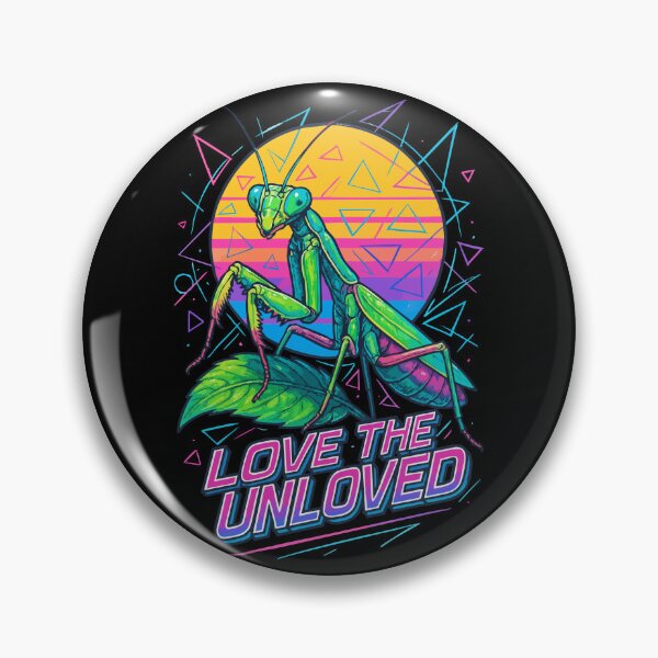 Item preview, Love The Unloved Praying Mantis Retro Vaporwave designed and sold by TomFrontierArt.