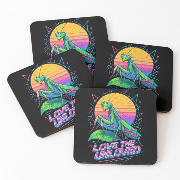Item preview, Love The Unloved Praying Mantis Retro Vaporwave designed and sold by TomFrontierArt.