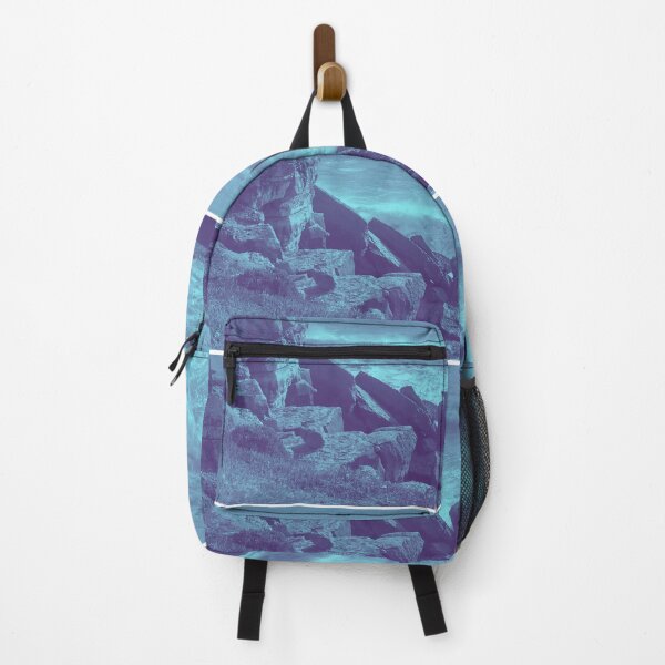 Item preview, Ocean wave crashing into rocks - blue tint designed and sold by Dryft7.