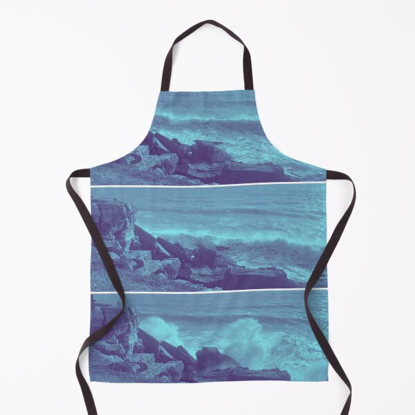 Item preview, Ocean wave crashing into rocks - blue tint designed and sold by Dryft7.