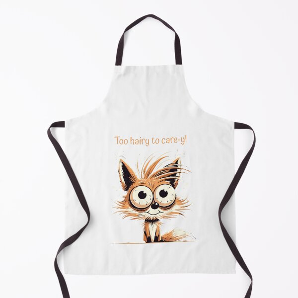Item preview, Cute product of a fluffy fox with a quote-TOO HAIRY TO CARE-Y designed and sold by Gadget80.