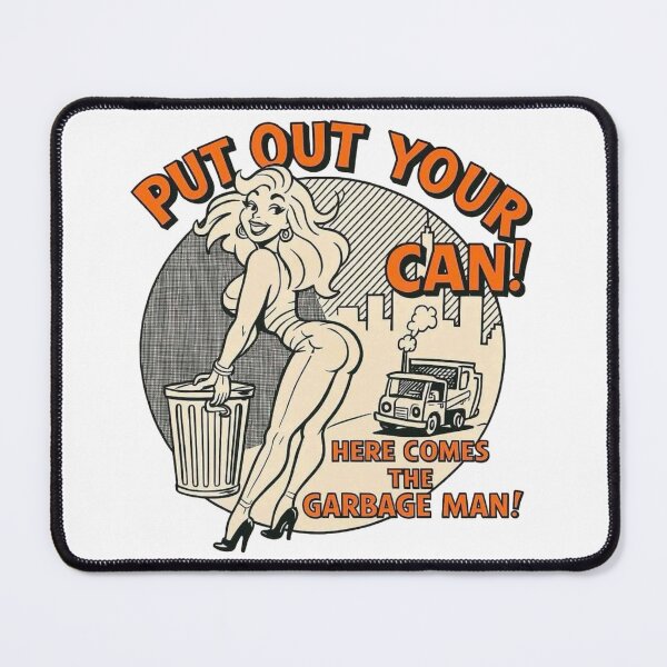 Item preview, Put Out Your Can! Funny Retro Garbage Day Pin-Up Design designed and sold by lganme.