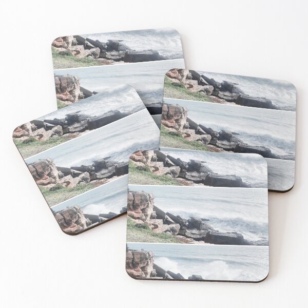Item preview, Ocean wave crashing into rocks - faded look designed and sold by Dryft7.