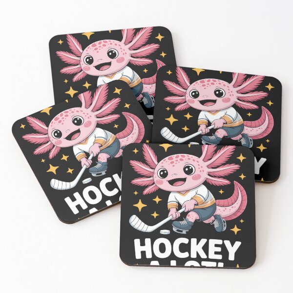 Item preview, Axolotl Playing Field Hockey Funny Ice Hockey designed and sold by blueyeeti.