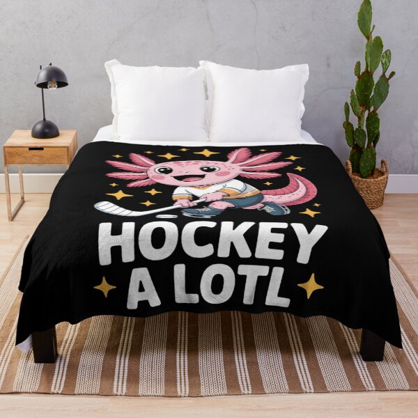 Item preview, Axolotl Playing Field Hockey Funny Ice Hockey designed and sold by blueyeeti.