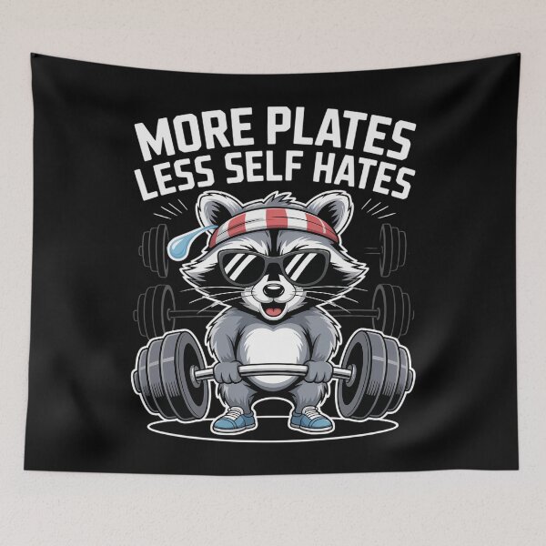 Item preview, Fitness Raccoon Motivation Gym Lovers Workout designed and sold by blueyeeti.