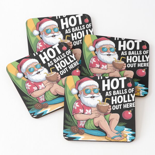 Item preview, Funny Christmas In July Santa Sayings Summer Party designed and sold by blueyeeti.