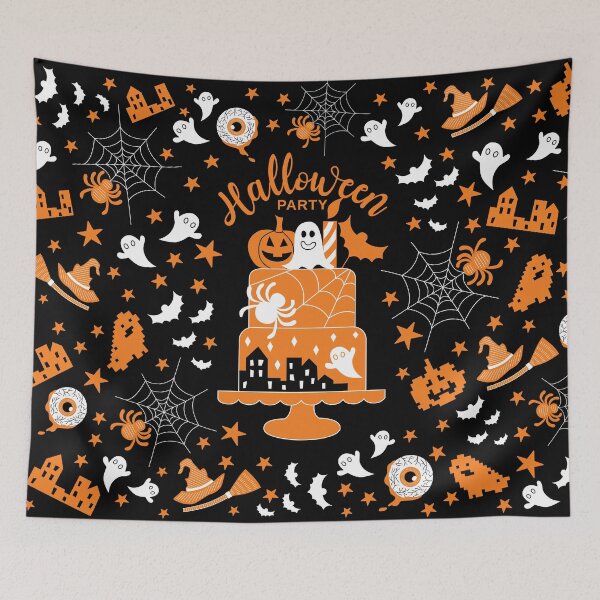 Item preview, cute spooky boo Halloween party cake designed and sold by storieslanguage.