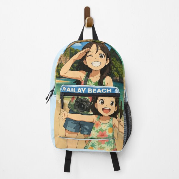 Item preview, Railay Beach Thailand | Cute Anime Sisters on Vacation designed and sold by konthai.familyart.