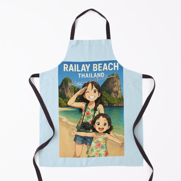 Item preview, Railay Beach Thailand | Cute Anime Sisters on Vacation designed and sold by konthai.familyart.