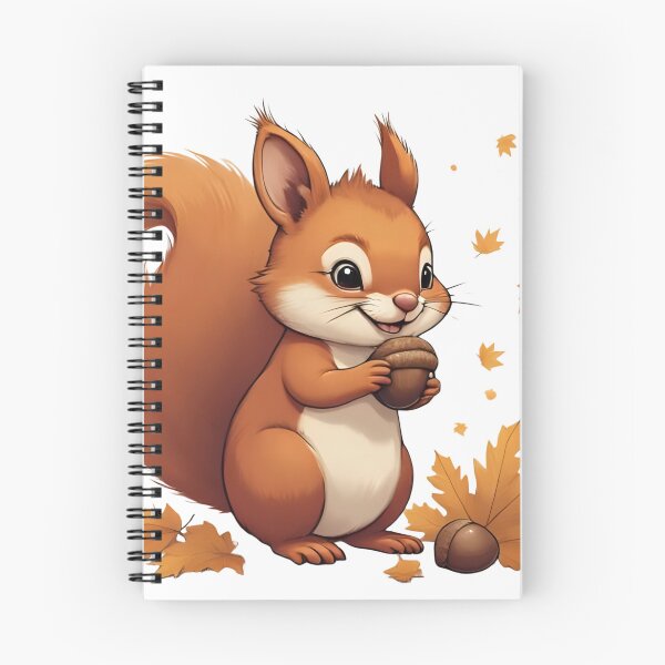 Item preview, Cute Autumn Squirrel with Acorn Illustration designed and sold by Pixel--Threads.