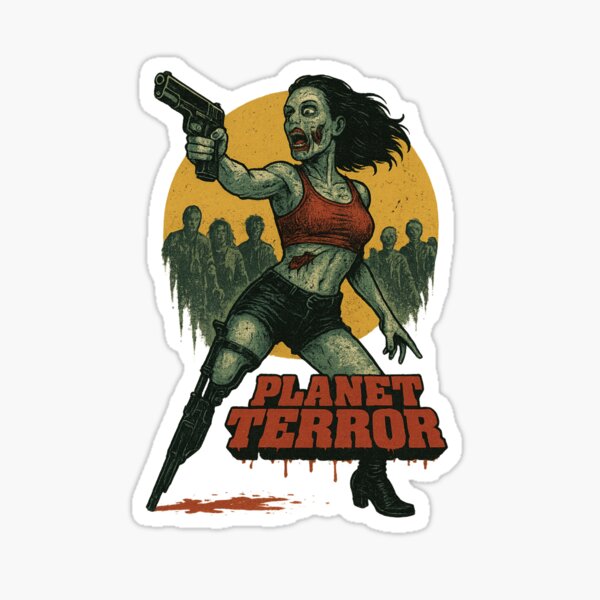 Item preview, Planet Terror Design – Explosive B-movie zombie fan art designed and sold by elsotanodelcine.