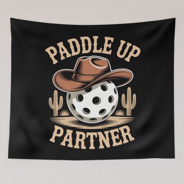 Item preview, Funny Pickleball Paddleball Lovers Western Cowboy designed and sold by blueyeeti.