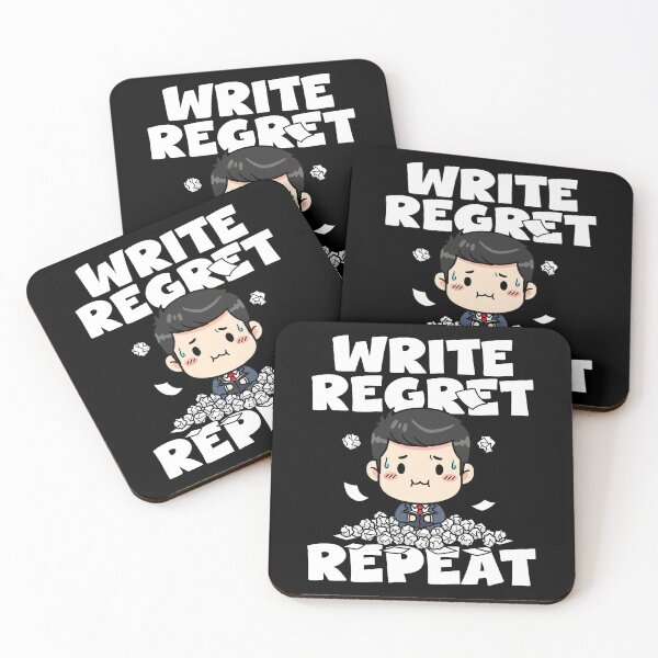 Item preview, WRITE, REGRET, REPEAT - WRITER/AUTHOR GIFT designed and sold by KEF Custom.