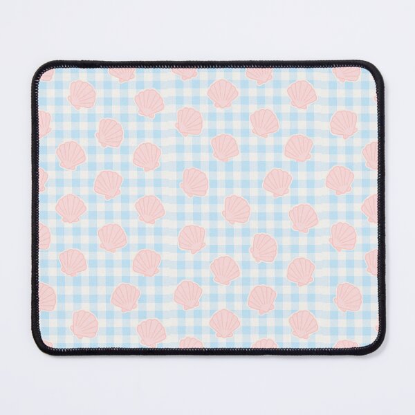 Item preview, Pink Shell Gingham Pattern – Vintage Coastal Summer designed and sold by MamaO1.
