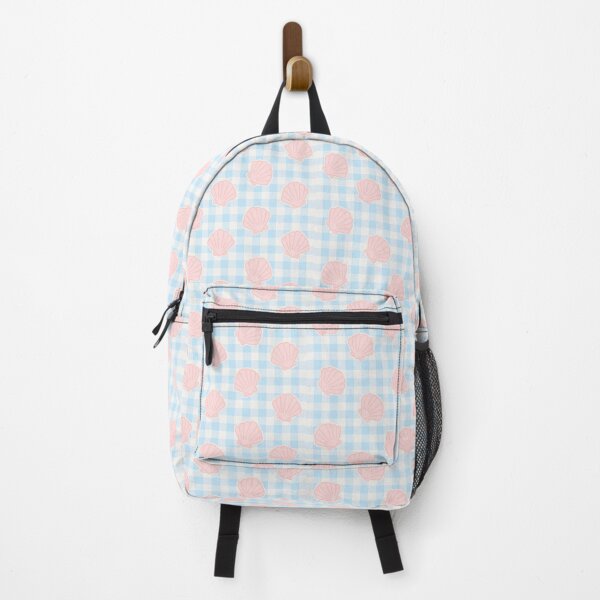 Item preview, Pink Shell Gingham Pattern – Vintage Coastal Summer designed and sold by MamaO1.