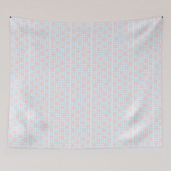 Item preview, Pink Shell Gingham Pattern – Vintage Coastal Summer designed and sold by MamaO1.