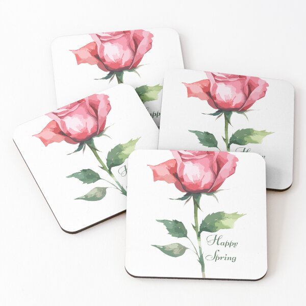 Item preview, Elegant Pink Rose - Happy Spring Floral Design designed and sold by DigitalArtCanvas .