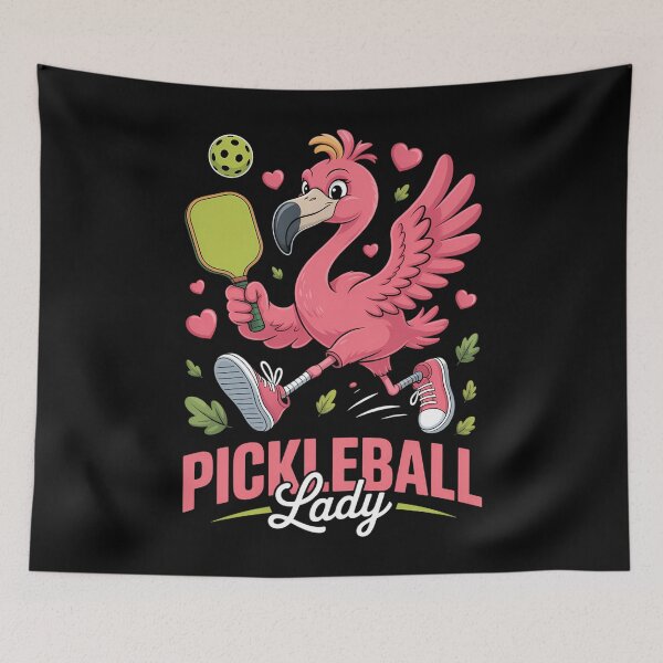 Item preview, Pickleball Paddle Player Funny Flamingo designed and sold by blueyeeti.