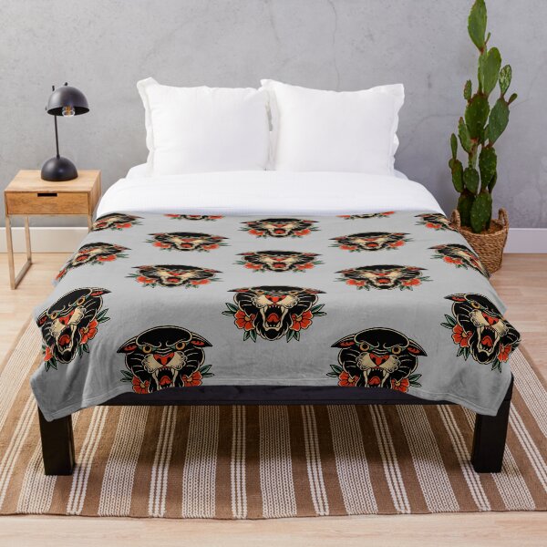 Item preview, Traditional Tattoo Style Floral Panther designed and sold by Coffee First Co..