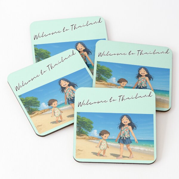 Item preview, Welcome to Thailand | Cute Anime Beach Scene designed and sold by konthai.familyart.