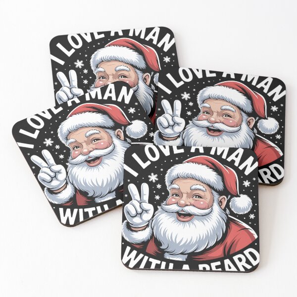 Item preview, Santa Cute Beard Christmas Xmas designed and sold by blueyeeti.
