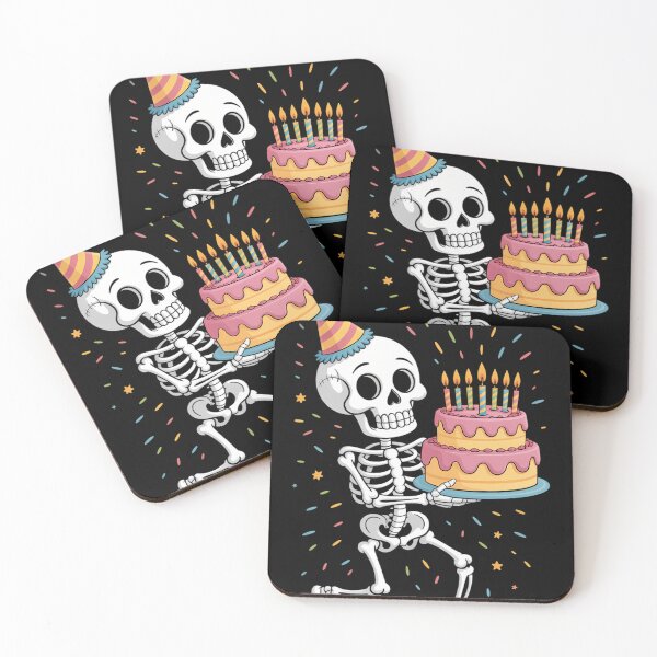 Item preview, Skeleton Birthday Bday Party Halloween Funny Skull designed and sold by blueyeeti.
