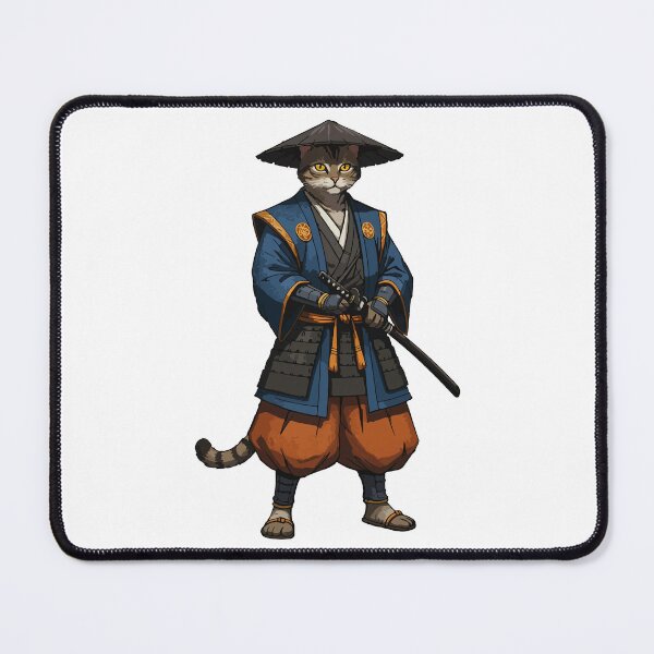 Item preview, Samurai Cat Warrior in Traditional Japanese Armor – Cute Samurai Cat Art designed and sold by -DEEWOLF-.