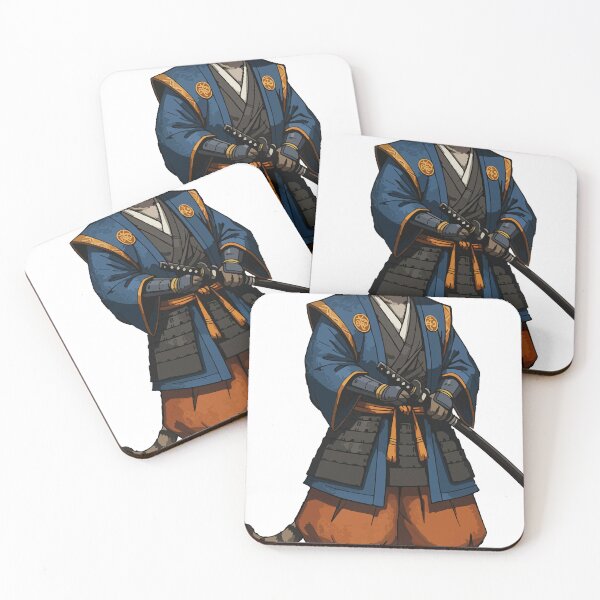Item preview, Samurai Cat Warrior in Traditional Japanese Armor – Cute Samurai Cat Art designed and sold by -DEEWOLF-.