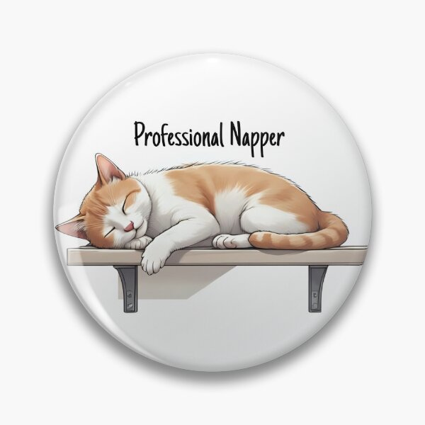 Item preview, Professional Napper – Cute Sleeping Cat Illustration designed and sold by Pixel--Threads.