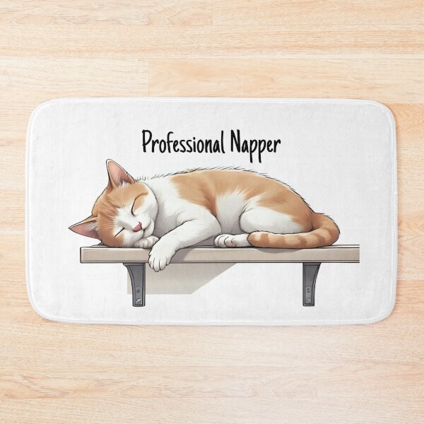Item preview, Professional Napper – Cute Sleeping Cat Illustration designed and sold by Pixel--Threads.