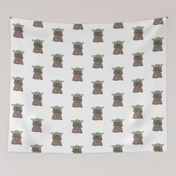 Aperçu de l'œuvre Bébé Yoda, Grogu, avec une tasse créée et vendue par Nouci.