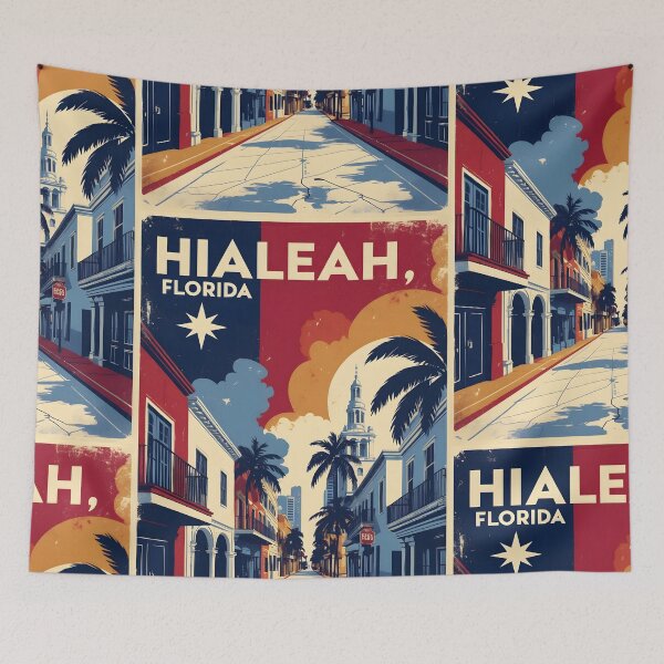 Item preview, Hialeah Florida 1950s USA Vintage Travel Tourism designed and sold by TravelersGems.