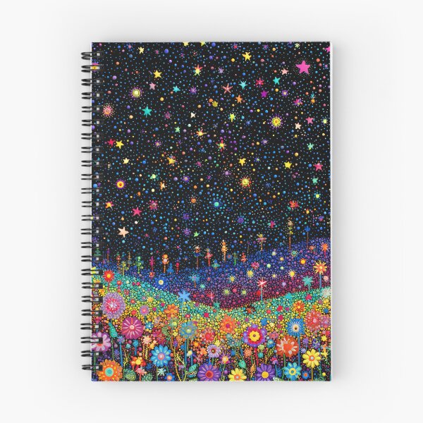 Item preview, Sky full of Stars and Glowing Flowers on a Hillside designed and sold by Neika Shimm Designs.