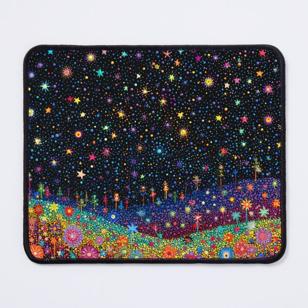 Item preview, Sky full of Stars and Glowing Flowers on a Hillside designed and sold by Neika Shimm Designs.