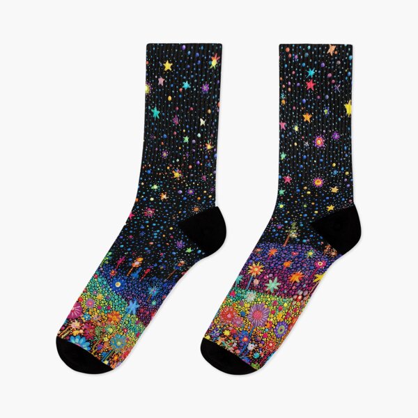Item preview, Sky full of Stars and Glowing Flowers on a Hillside designed and sold by Neika Shimm Designs.