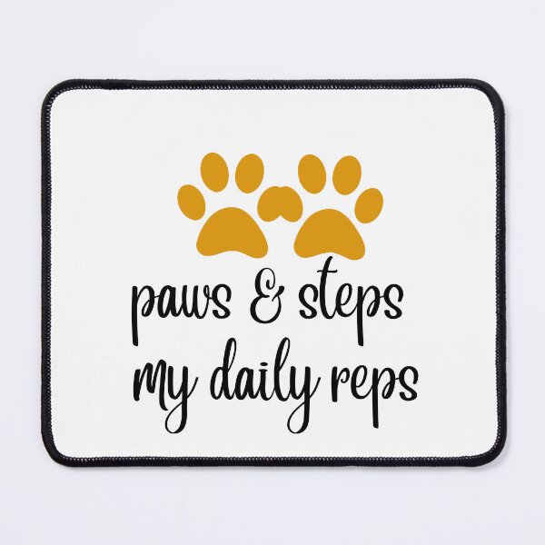 Item preview, Paws & Steps – Cute Motivational Dog Walking Fitness Design designed and sold by kaviyadesigns.