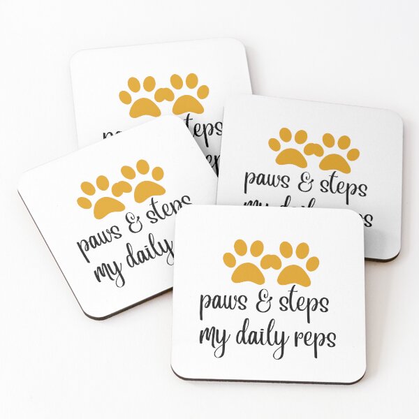 Item preview, Paws & Steps – Cute Motivational Dog Walking Fitness Design designed and sold by kaviyadesigns.