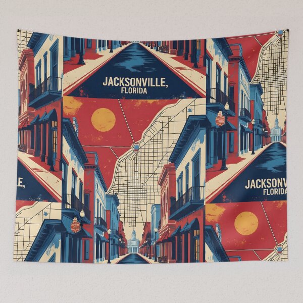 Item preview, Jacksonville Florida 1950s USA Vintage Travel Tourism designed and sold by TravelersGems.
