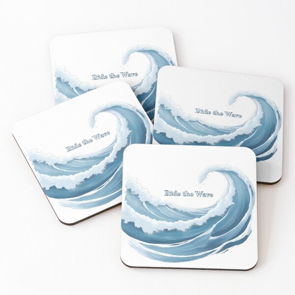 Item preview, Ride the Wave – Minimalist Ocean Design designed and sold by Pixel--Threads.