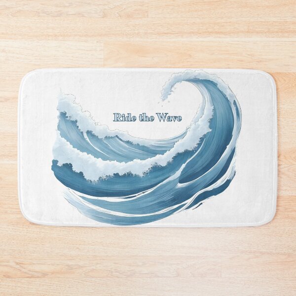 Item preview, Ride the Wave – Minimalist Ocean Design designed and sold by Pixel--Threads.