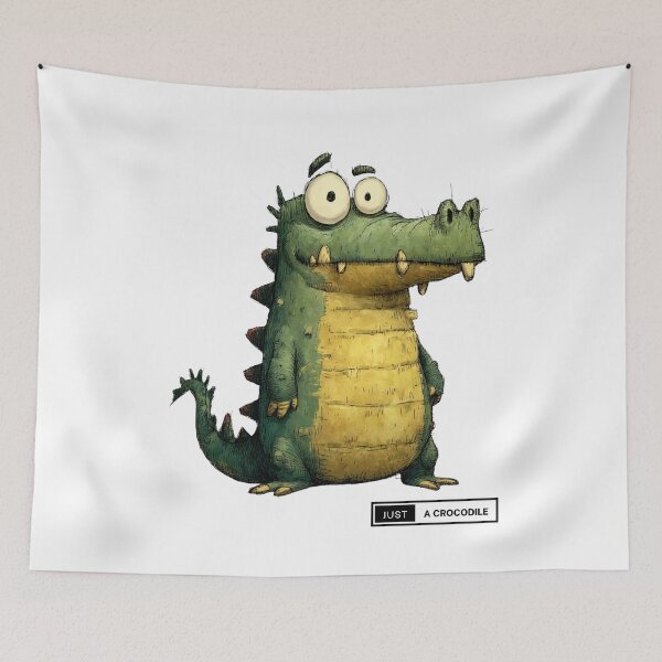 Item preview, Funny cartoon crocodile - Just a crocodile art designed and sold by CleanDecor.