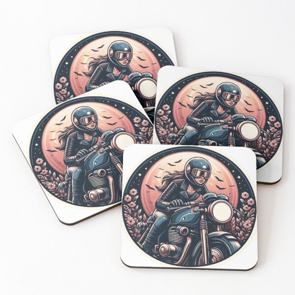 Item preview, Cafe Racer Biker Girl : Automotive Merchandise -  designed and sold by InfmsCorp.