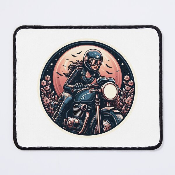 Item preview, Cafe Racer Biker Girl : Automotive Merchandise - designed and sold by InfmsCorp.