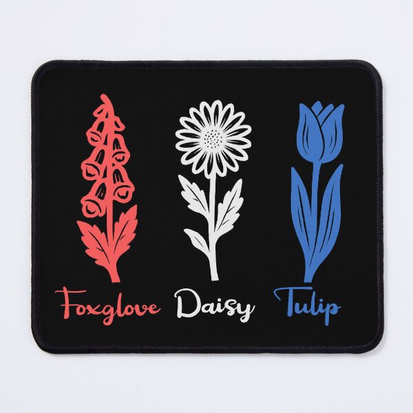 Item preview, Foxglove Daisy Tulip Subtle Foxtrots Deltas Tangos Floral art designed and sold by Colorfulman.