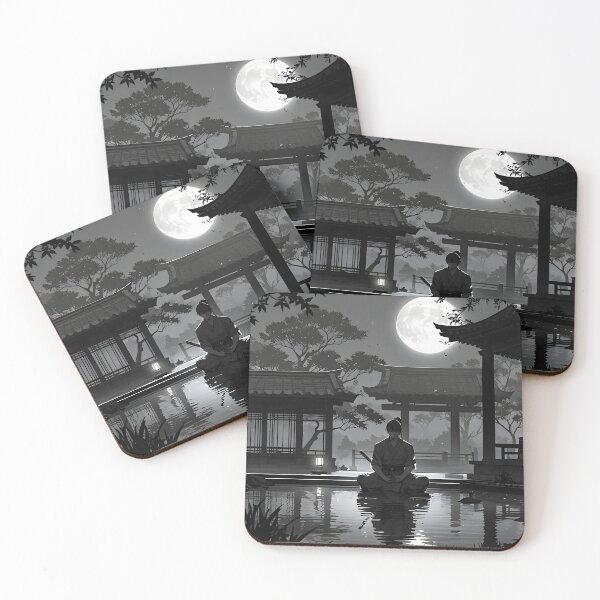 Item preview,  Ninja Meditating Night Shadow Calm designed and sold by Ledsor.